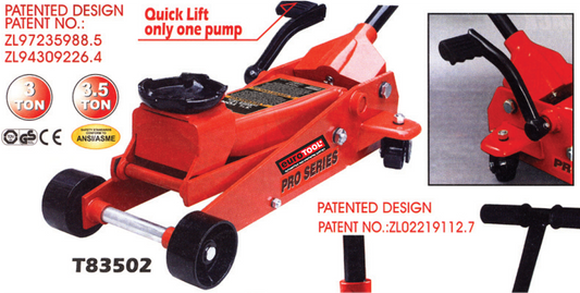 TROLLEY JACK 3.5 TON FOOT PEDAL (ET) min 145 x max 500 x long 685