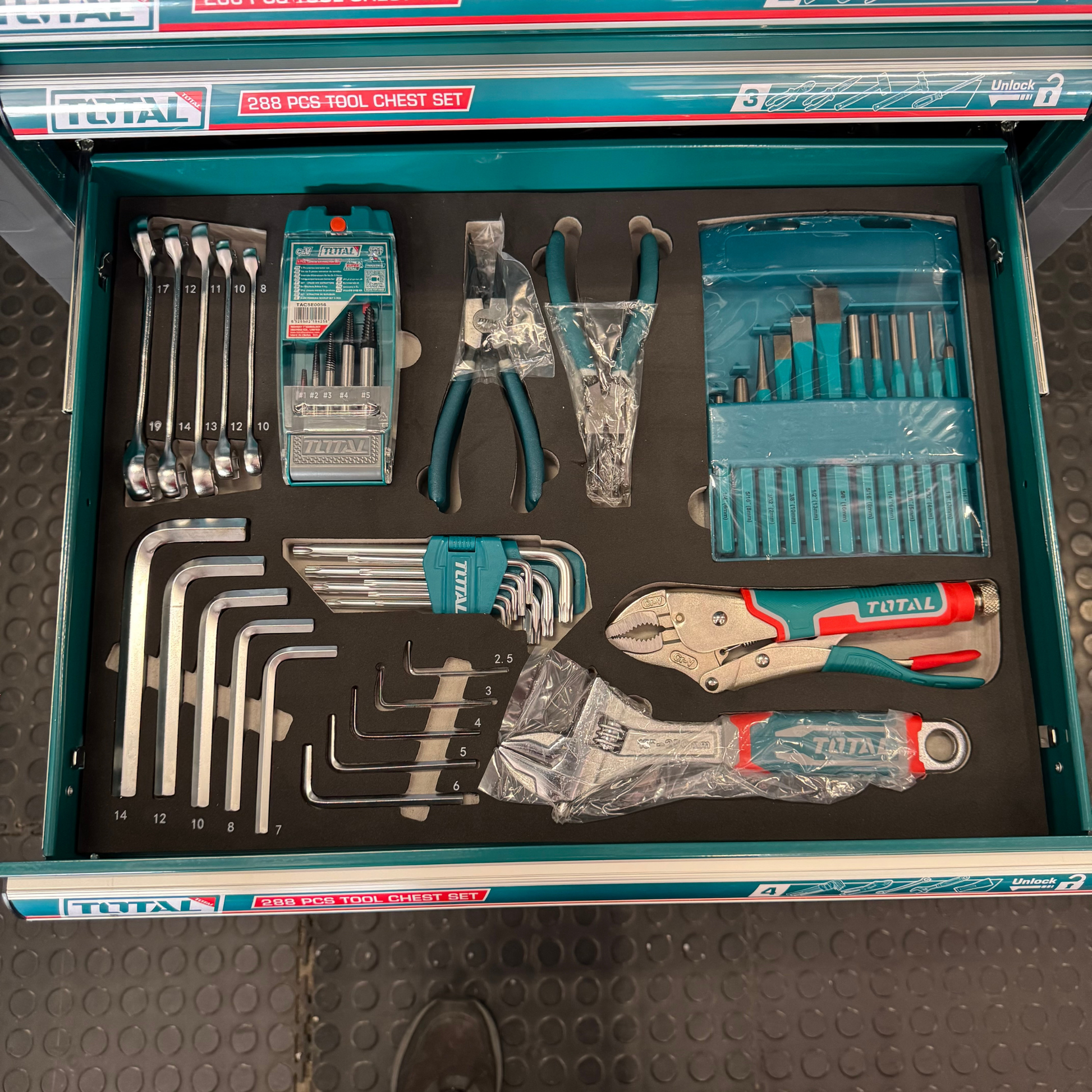 TOO  TO1 ドンゴン　セット TOTAL 20v Combo I/wrench 1350nm Tool Trolley 288PC – THPTCS82882