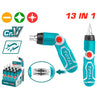 TOTAL 13 IN 1 RATCHET SCREWDRIVER SET - TACSD30136