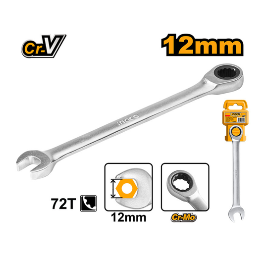 Ingco Ratchet Spanner 12 mm - HCSPAR121