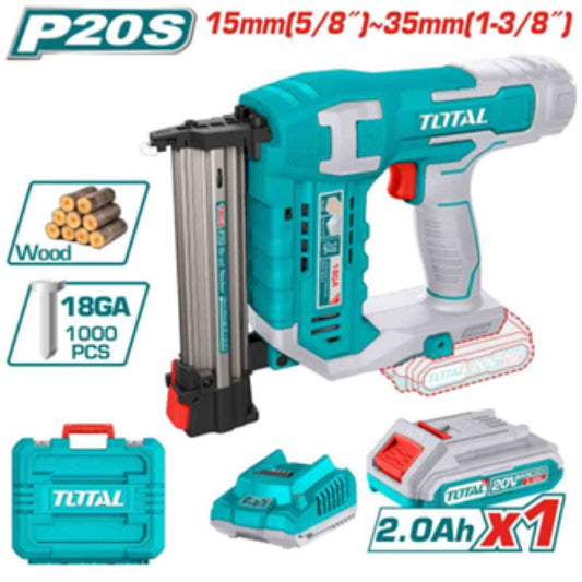 TOTAL 20V Brad Nailer 35mm 1x2AH+Charger (KIT) - TCBNLI3508