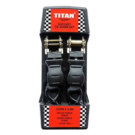 TITAN RATCHET TIE DOWN 1 - 2 PACK