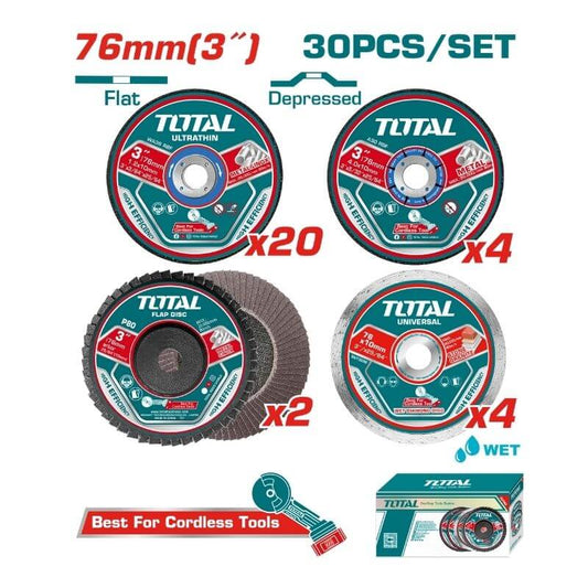 Total Abrasive Cutting/Grinding 76mm 30PC - TAC97630