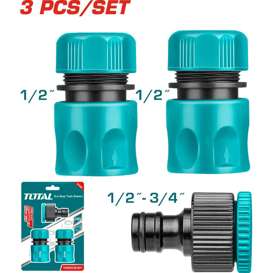 Total Garden Hose Quick Con 3Pcs 1/2 - THWS030301