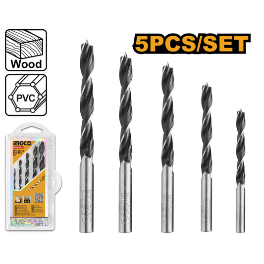 Ingco Wood Drill Bit Set 5 piece - AKDB5055