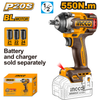Ingco  20V Lithium-Ion  Impact Wrench 550nm Solo - CIWLI20551