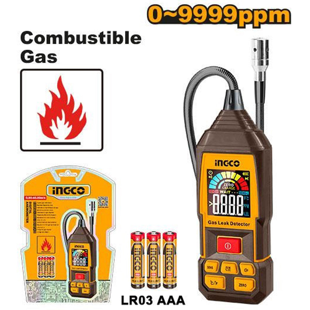 Ingco Digital gas indicator Measuring Range: 0–9999 ppm (Methane)