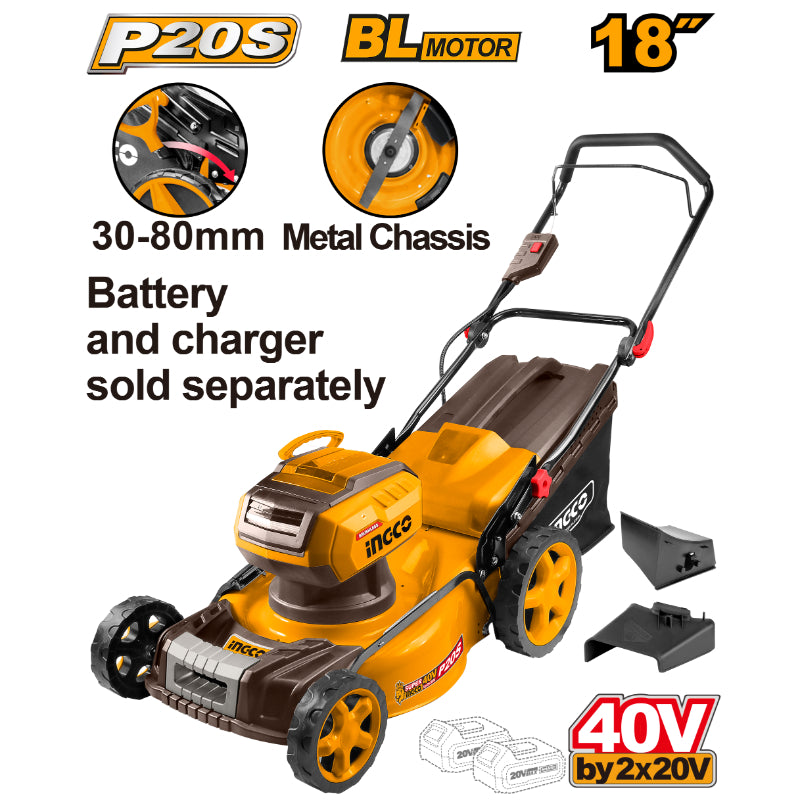 Ingco 40V Lithium-Ion lawn mower 18"