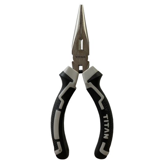 TITAN PLIERS LONG NOSE 125MM MINI GRIP HANDLE