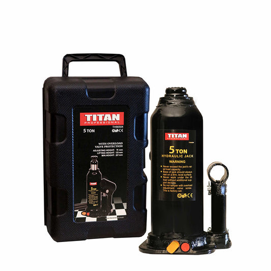 TITAN BOTTLE JACK 5TON IN PLASTIC CASE