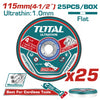 TOTAL ABRASIVE METAL CUTTING DISC 115MM (4/1/2") X 3.0MM - TAC11011525