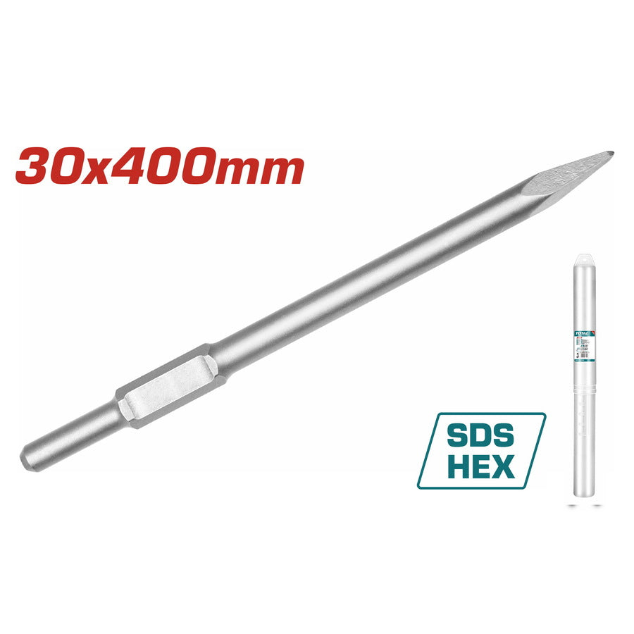 Hex chisel total 30X400mm point