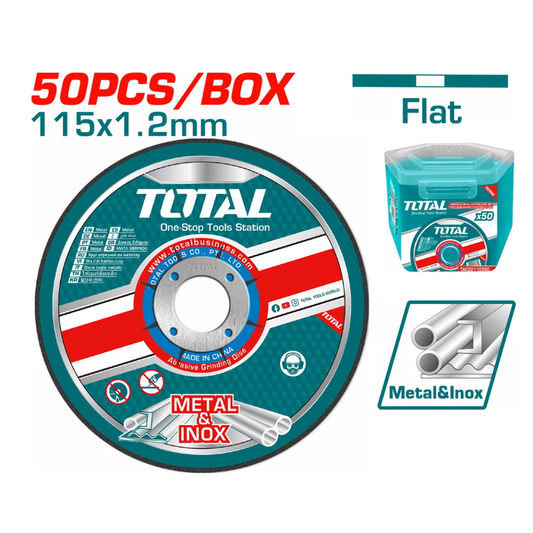 115MMX1.2MM CUTTING DISC FOR METAL - 50PCS TOTAL
