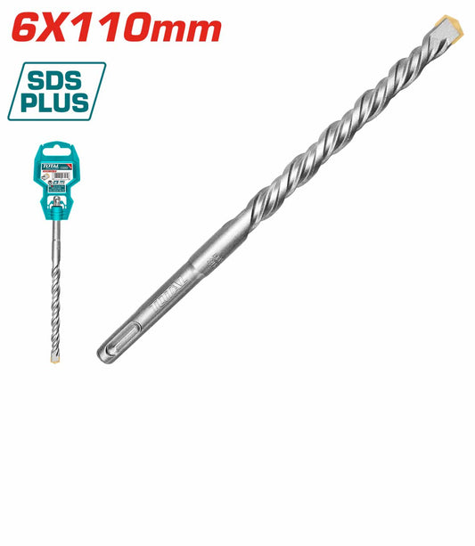 Total SDS Plus Hammer Drill Bit 6 X 110mm