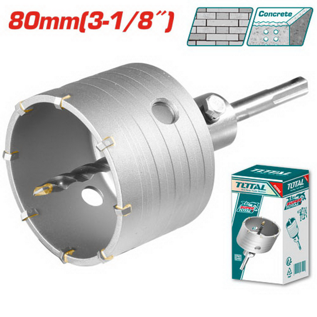 Total Hole Saw Core Bit Tungsten tip 80mm – TAC430801