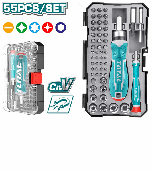 Total Screwdriver Ratchet 55Pc