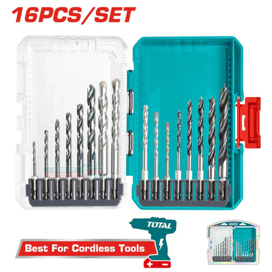 Total Drill Bit Set Multifuntional 16PCS - TACSDL11606
