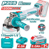 TOTAL 20V Angle Grinder 115mm (IND) 2X5AH+Charger (KIT)-TAGLI2120252
