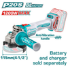 TOTAL 20V Angle Grinder 115mm (IND) SOLO – TAGLI212025