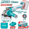 TOTAL 20V Angle Grinder 125mm (IND) 2x5AH+Charger (KIT)-TAGLI2120272