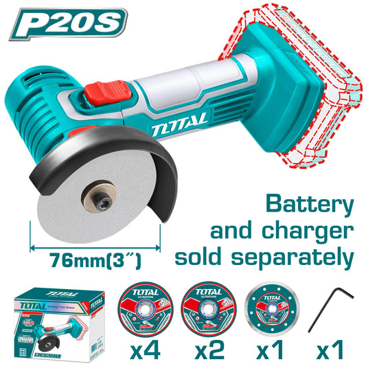 TOTAL 20V Mini Grinder 76mm SOLO - TAGLI7601