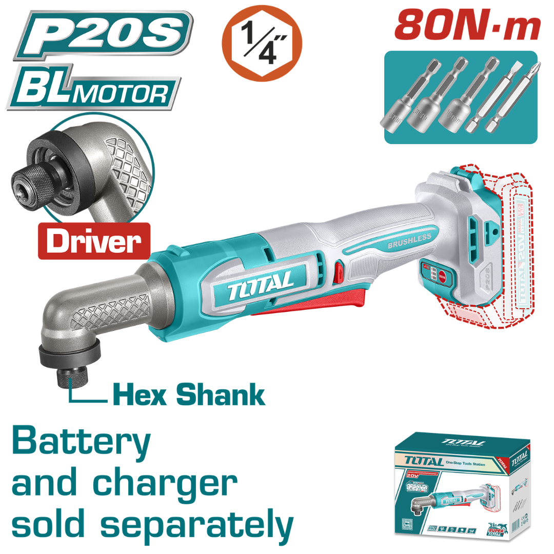 TOTAL 20V Impact Driver 80nm 1/4dr SOLO – TAIRLI2081