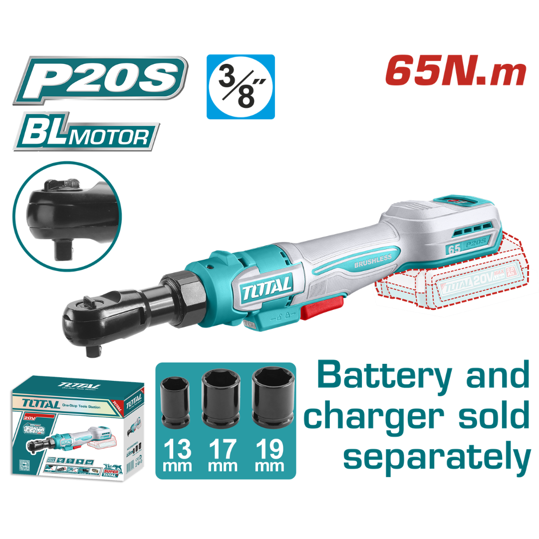 TOTAL 20V Ratchet 3/8dr SOLO – TDRLI206521