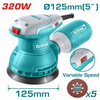 TOTAL 220V Rotary Sander 125mm 320W – TF2131256