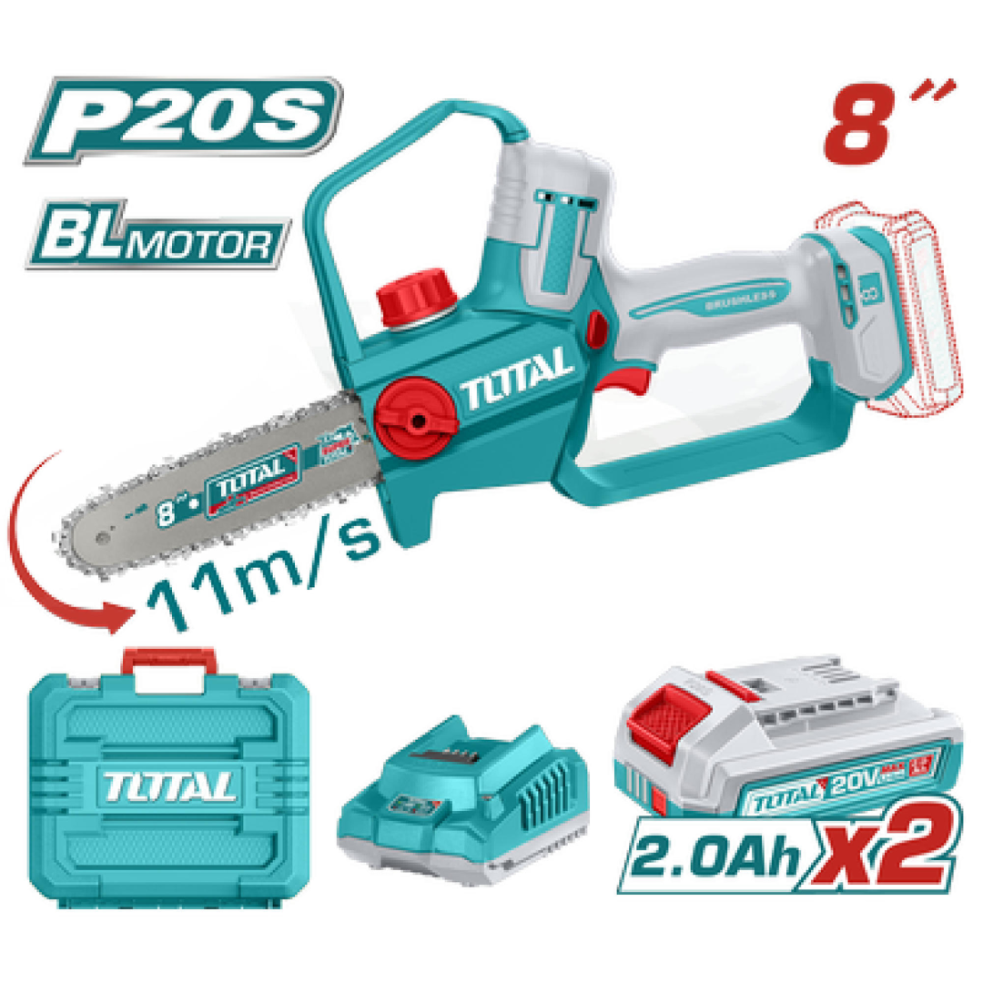 TOTAL 20V Pruner Saw 2X2AH+Charger+Acc (KIT) – TGSLI20882