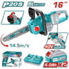TOTAL 20V/40V Chain Saw 16″ 2X4AH+Charger (KIT) – TGSLI401682
