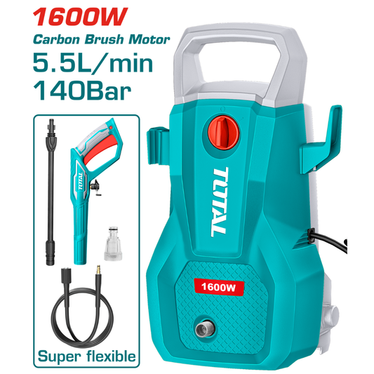 TOTAL 220V High Pressure Washer 140 Bar 1600W – TGT11336