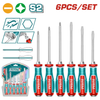 Total Screwdriver 6PC Set S2 Industrial Steel-GO THROUGH - TGTST0606