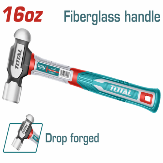 TOTAL BALL PEIN HAMMER 450G/16oz F/G HANDLE - THT74166