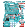 TOTAL 20V Imp Wrench 550nm+Toolkit Set 172pcs – THKTHP41728