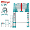 Total Ladder – Alum Telescopic Ext 2.5m x 8 Step 150kg – THLAD08081