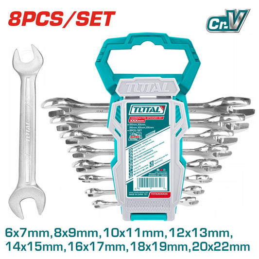 Total Spanner Set Flat 8PC 6-22mm