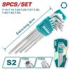 Total Allenkey Torx Set 9Pc Ls T10-T50 – THT106392