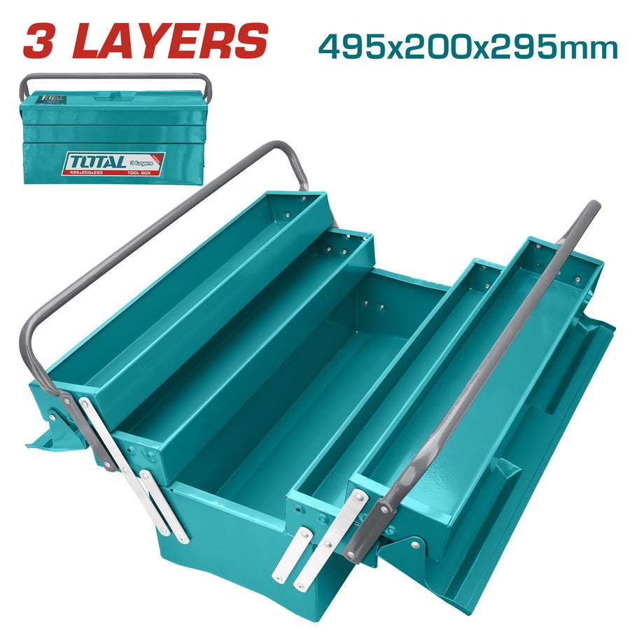 TOTAL 5 TRAY TOOLBOX - EMPTY 500MM/5FT