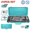 TOTAL Socket Set 1/2- 10-32mm 24Pc - THT141253