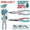 TOTAL LONG NOSE PLIER 200MM/8" HIGH LEVERAGE - THT220806S