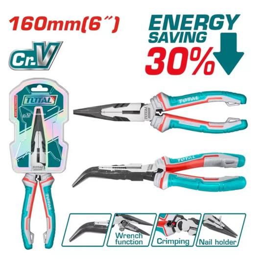 Total Plier Bent Nose 160mm - THT24616
