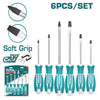 TOTAL 6PCE SCREWDRIVER SET Cr-V MATERIAL - THT250606