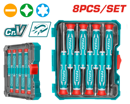 Total 8 Pcs precision screwdriver set