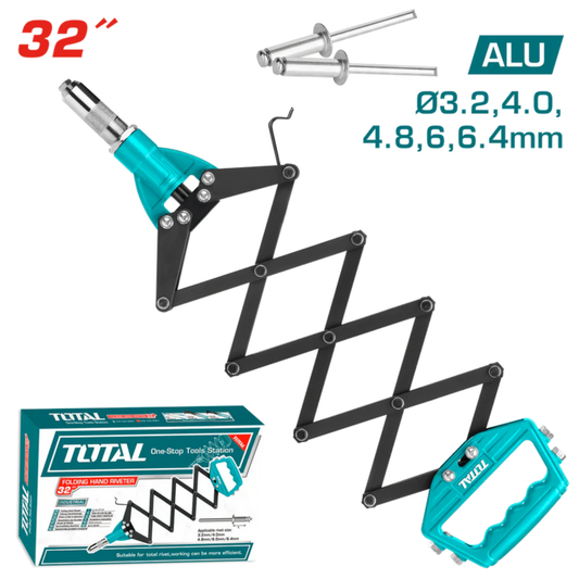 TOTAL LAZY TONG RIVETER 3.2MM - 6.4MM CAPACITY