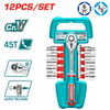 Total 12 Pcs 3/8" Socket Set - THT381121