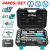 TOTAL 44PCS 1/4"+1/2" SOCKET SET - THT421441