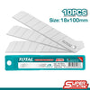 TOTAL SPARE BLADES FOR SNAP OFF KNIVES 10PCS - THT519112