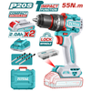 TOTAL 20V Drill Impact 13mm 55Nm B/L 2X2AH+Charger (KIT) – TIDLI20558