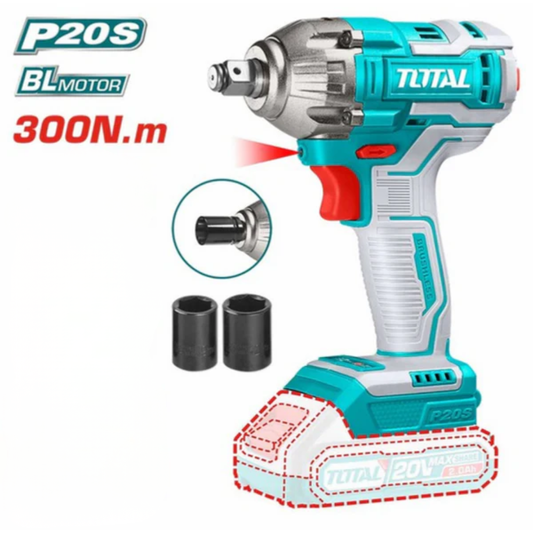 TOTAL 20V SOLO IMPACT WRENCH 300NM 1/2" DR ONLY - TIWLI2038.1