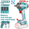 TOTAL 20V Impact Wrench 405nm 1/2dr SOLO – TIWLI20451